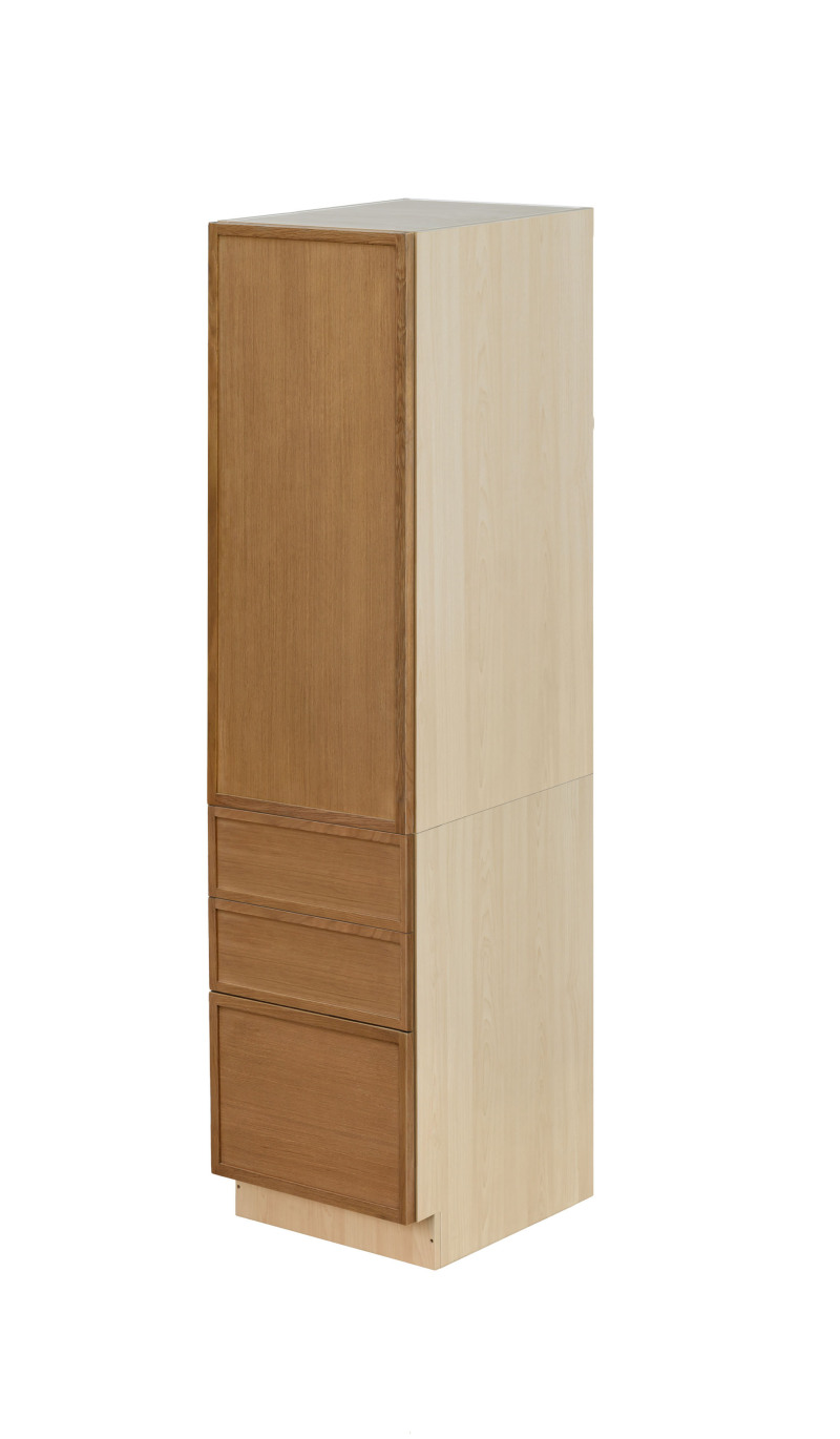 Shady Slim Oak Shaker - 18"W × 84"H Tall Pantry Cabinet