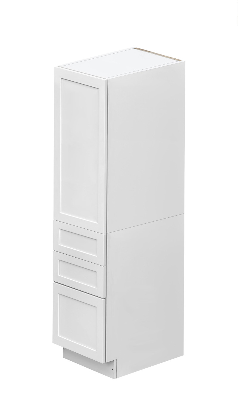 Mallorca White Shaker - 18"W × 84"H Tall Pantry Cabinet