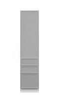 Shady Gray Slim Shaker - 18"W × 90"H Tall Pantry Cabinet