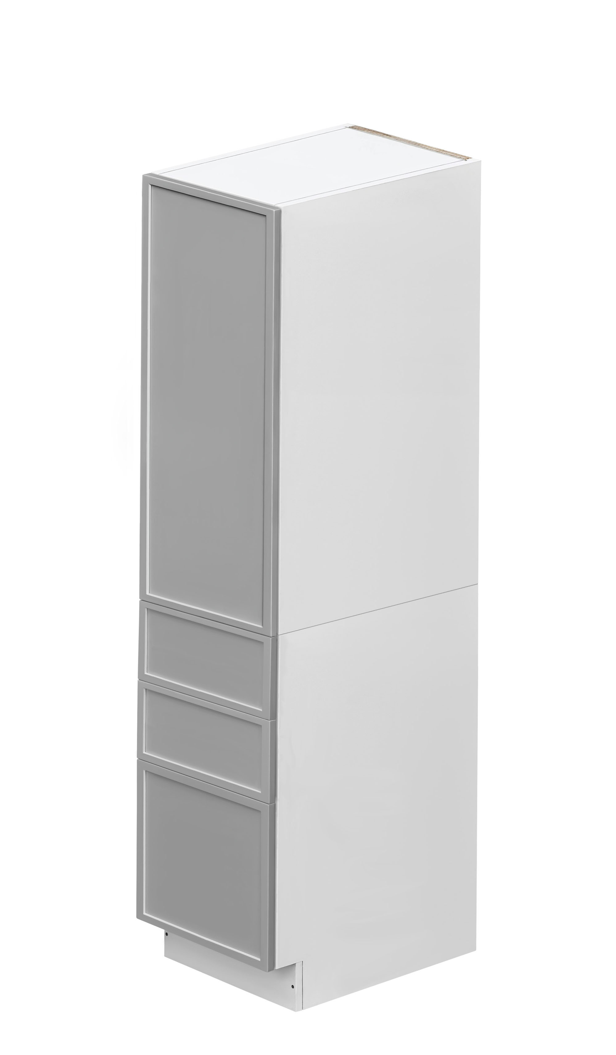 Shady Gray Slim Shaker - 18"W × 90"H Tall Pantry Cabinet
