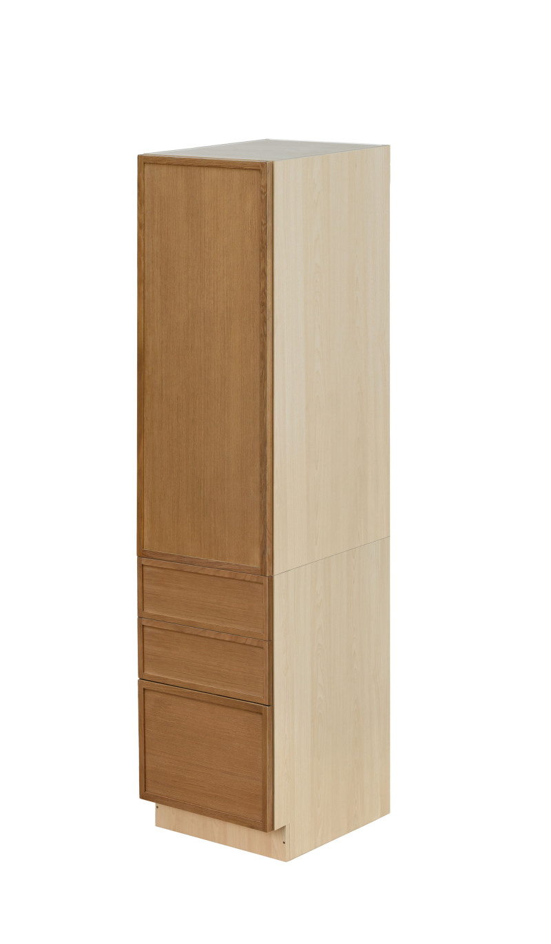 Shady Slim Oak Shaker - 18"W × 90"H Tall Pantry Cabinet