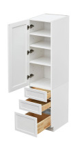 Mallorca White Shaker - 18"W × 90"H Tall Pantry Cabinet
