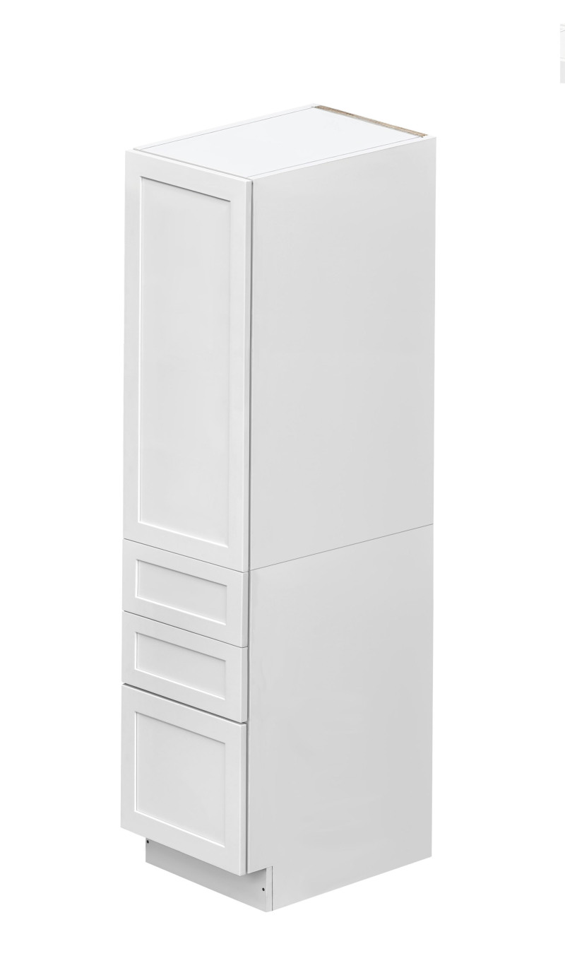 Mallorca White Shaker - 18"W × 90"H Tall Pantry Cabinet