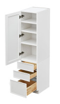 Shady Slim White Shaker - 18"W × 90"H Tall Pantry Cabinet