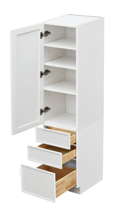 Shady Slim White Shaker - 18"W × 90"H Tall Pantry Cabinet