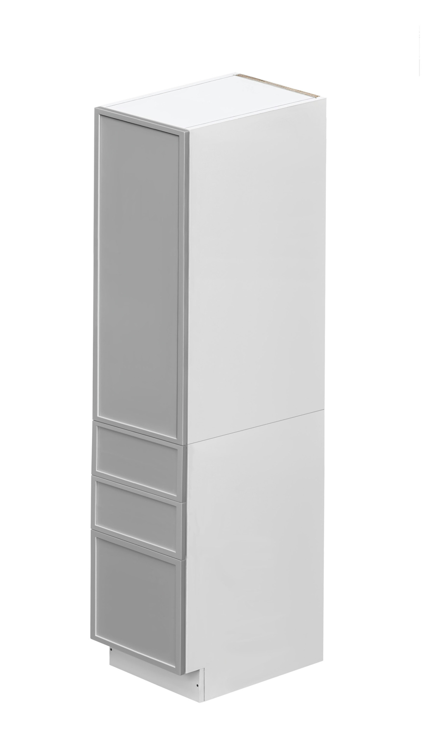 Shady Gray Slim Shaker - 18"W × 96"H Tall Pantry Cabinet