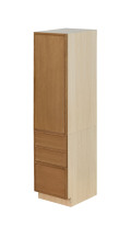Shady Slim Oak Shaker - 18"W × 96"H Tall Pantry Cabinet