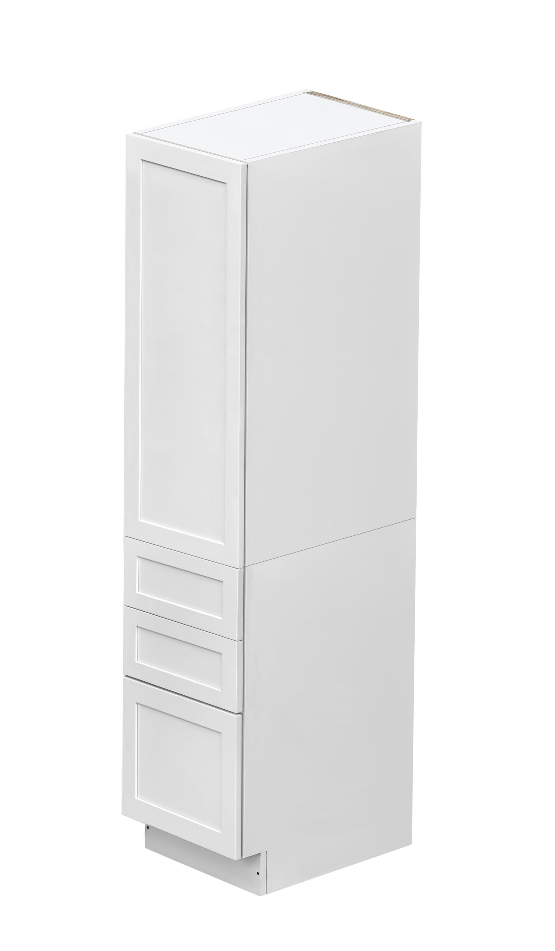Mallorca White Shaker - 18"W × 96"H Tall Pantry Cabinet