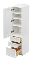 Mallorca White Shaker - 18"W × 96"H Tall Pantry Cabinet