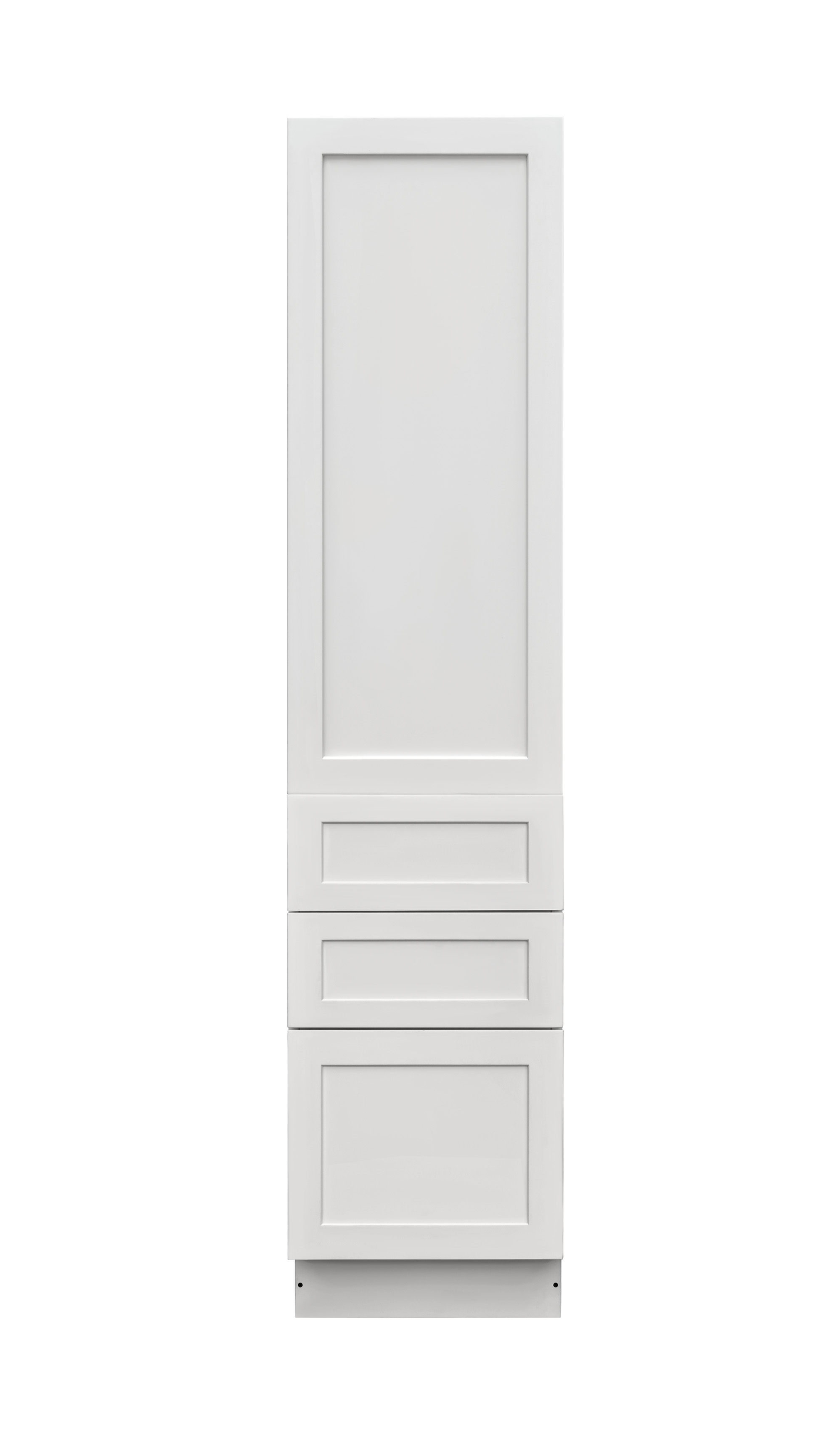 Mallorca White Shaker - 18"W × 96"H Tall Pantry Cabinet