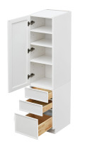 Shady Slim White Shaker - 18"W × 96"H Tall Pantry Cabinet
