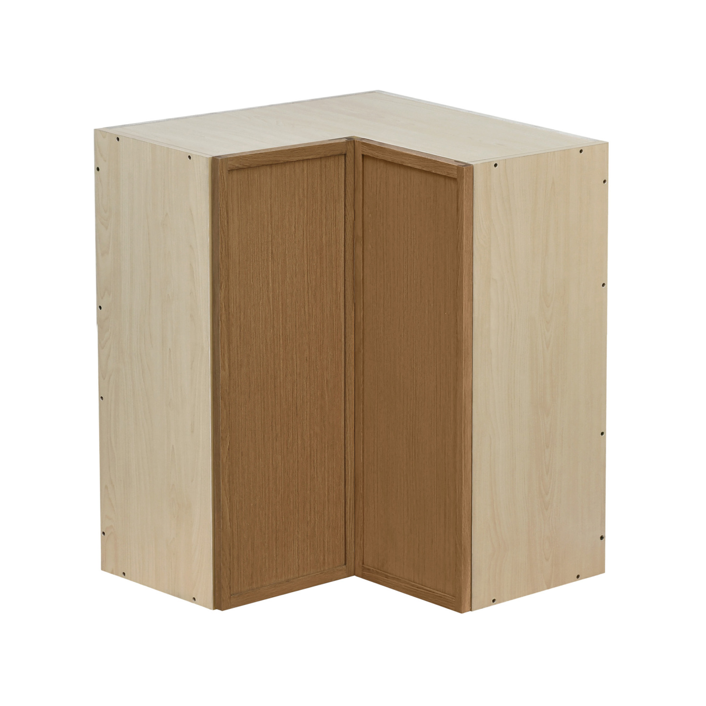Shady Slim Oak Shaker - 30"W Diagonal Corner Wall Cabinet
