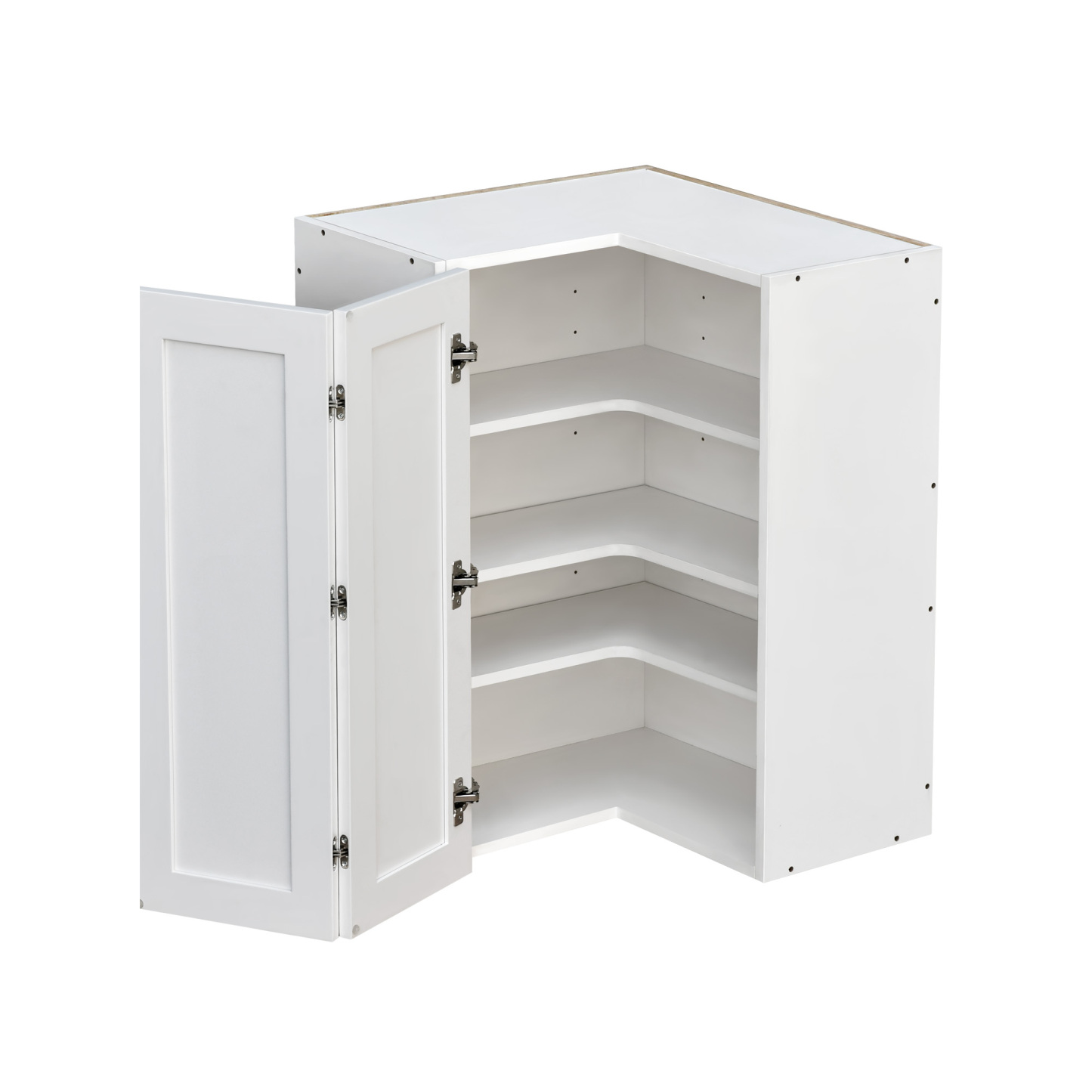 Mallorca White Shaker - 30"W Diagonal Corner Wall Cabinet