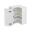 Shady Slim White Shaker - 30"W Diagonal Corner Wall Cabinet