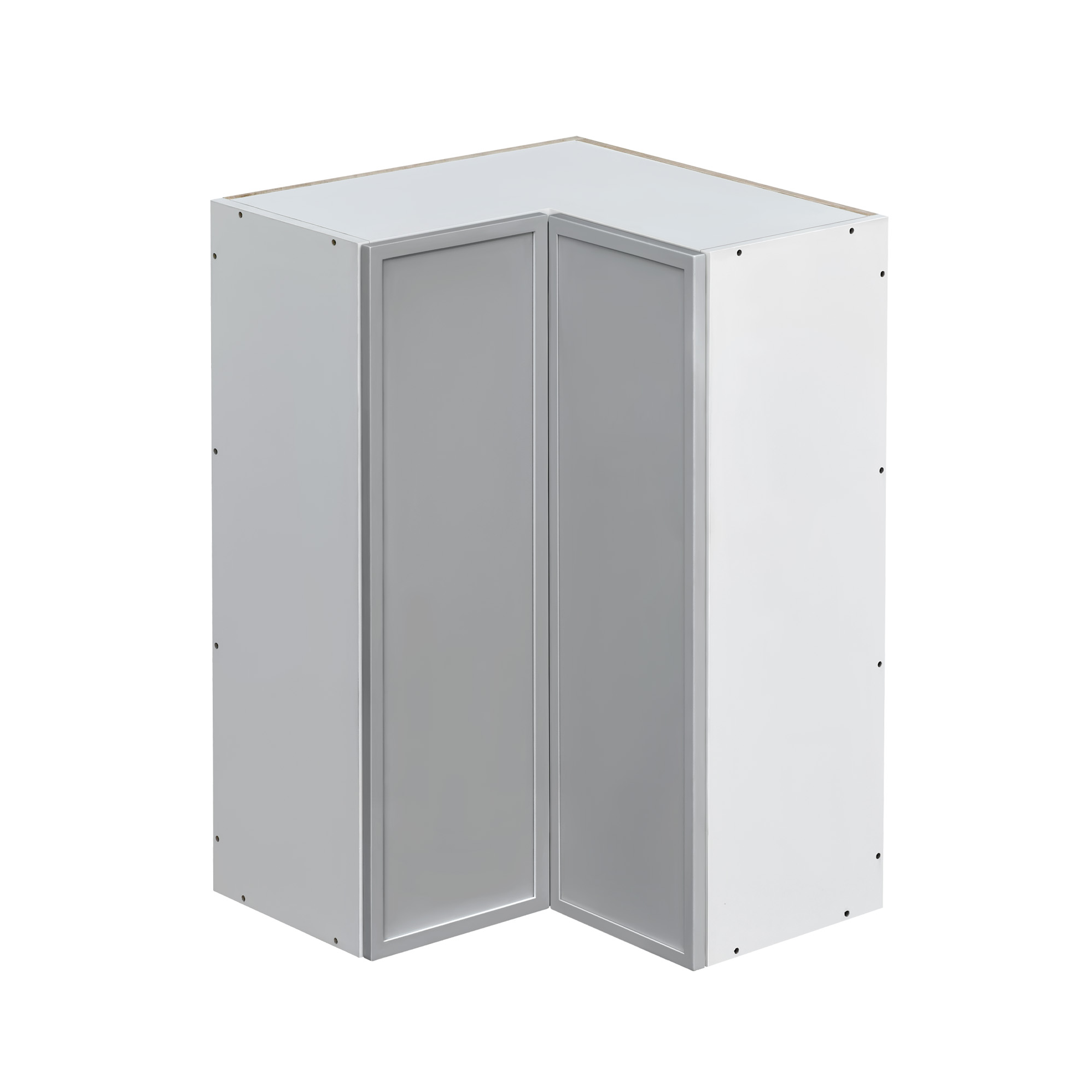 Shady Gray Slim Shaker - 36"W Diagonal Corner Wall Cabinet