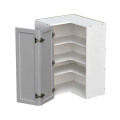 Shady Gray Slim Shaker - 36"W Diagonal Corner Wall Cabinet