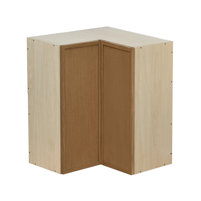 Shady Slim Oak Shaker - 36"W Diagonal Corner Wall Cabinet