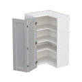 Shady Gray Slim Shaker - 42"W Diagonal Corner Wall Cabinet