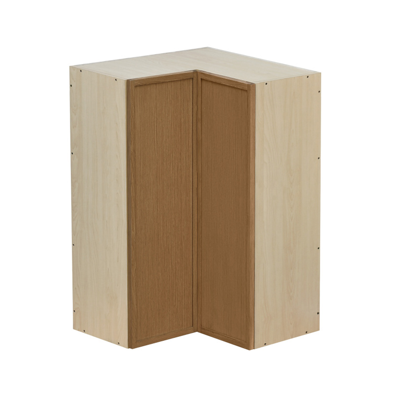 Shady Slim Oak Shaker - 42"W Diagonal Corner Wall Cabinet