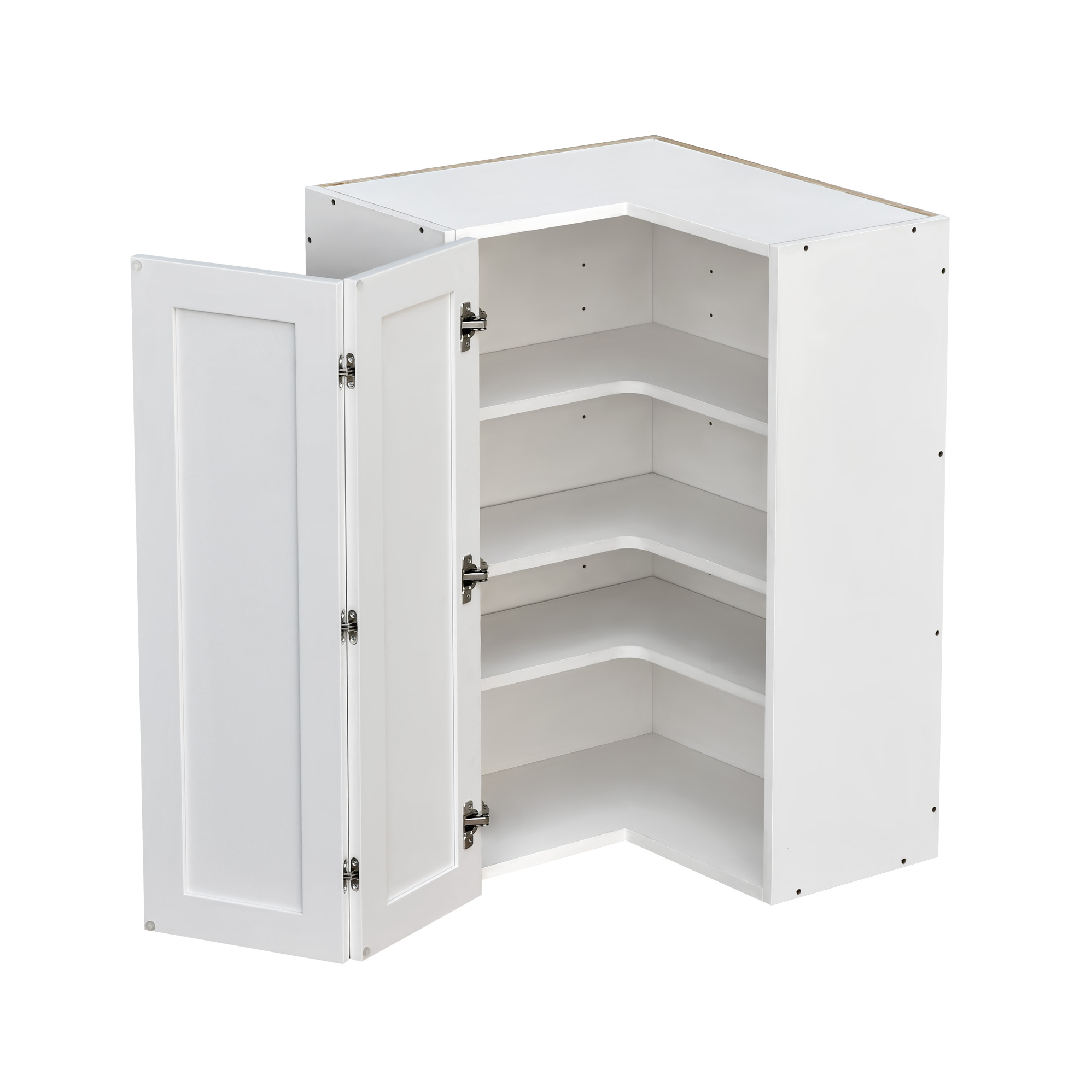 Mallorca White Shaker - 42"W Diagonal Corner Wall Cabinet