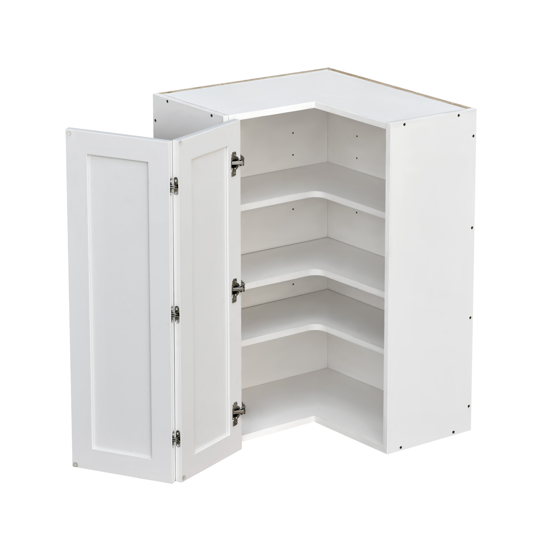 Mallorca White Shaker - 42"W Diagonal Corner Wall Cabinet