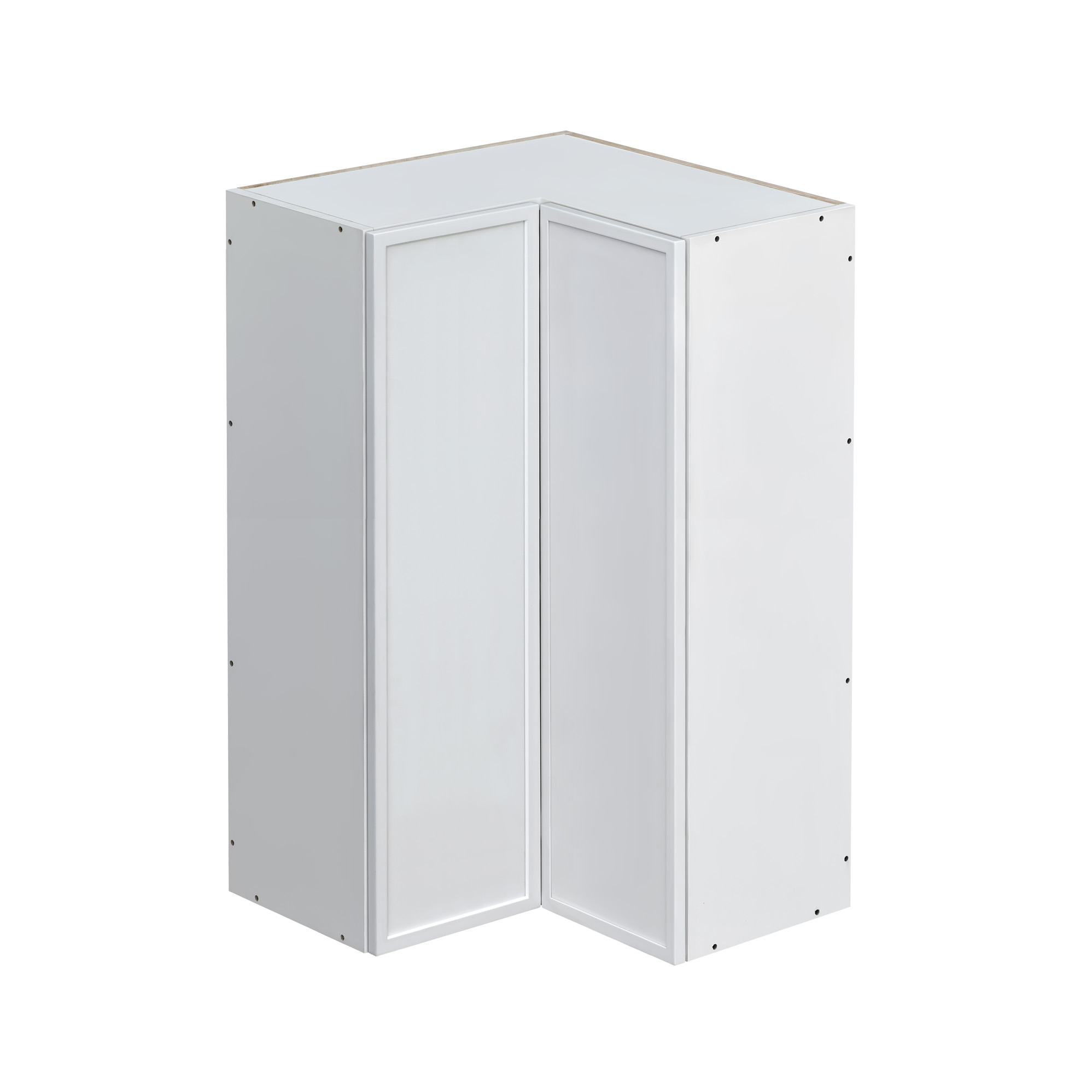 Shady Slim White Shaker - 42"W Diagonal Corner Wall Cabinet