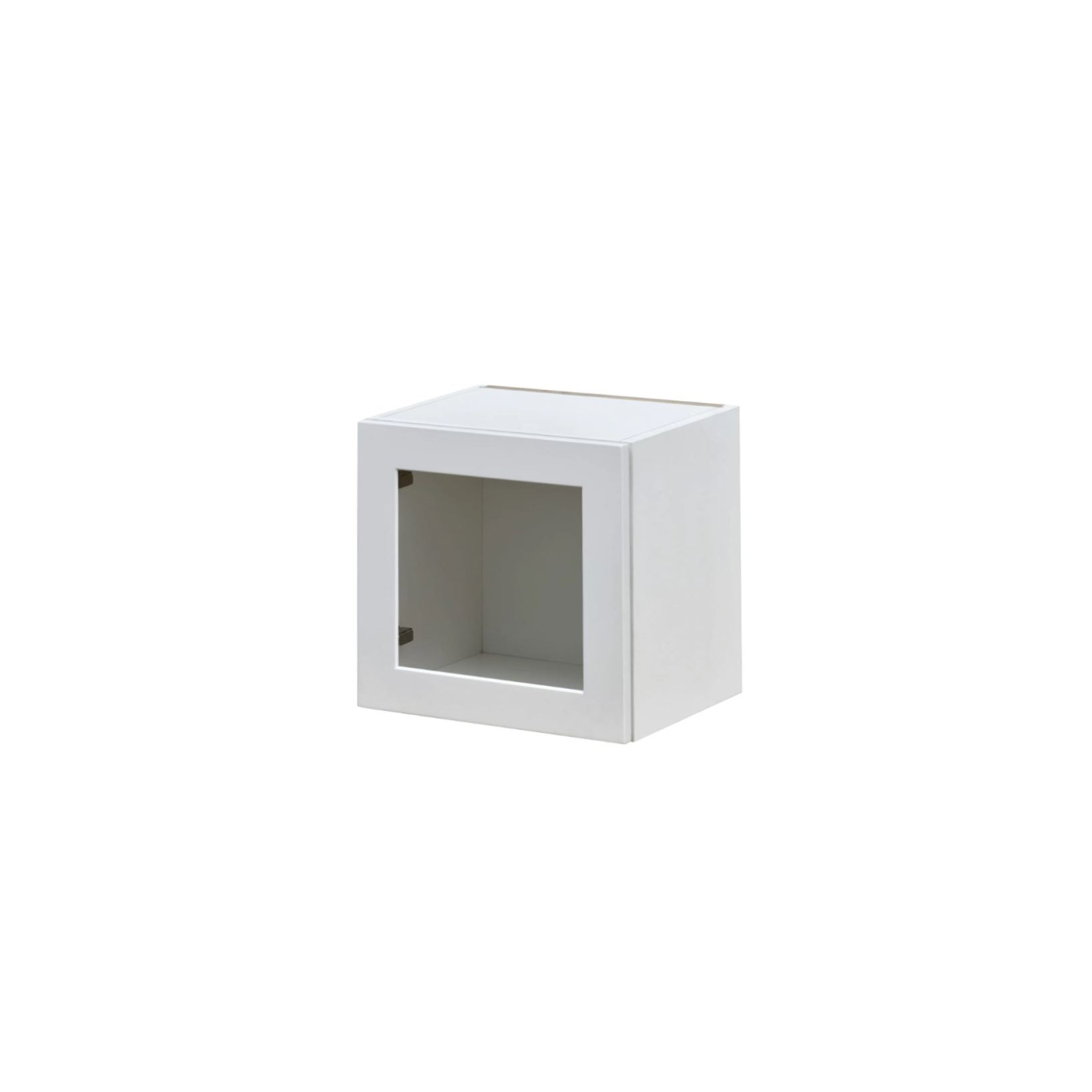 White Shaker Glass Door Cabinet 1-Door