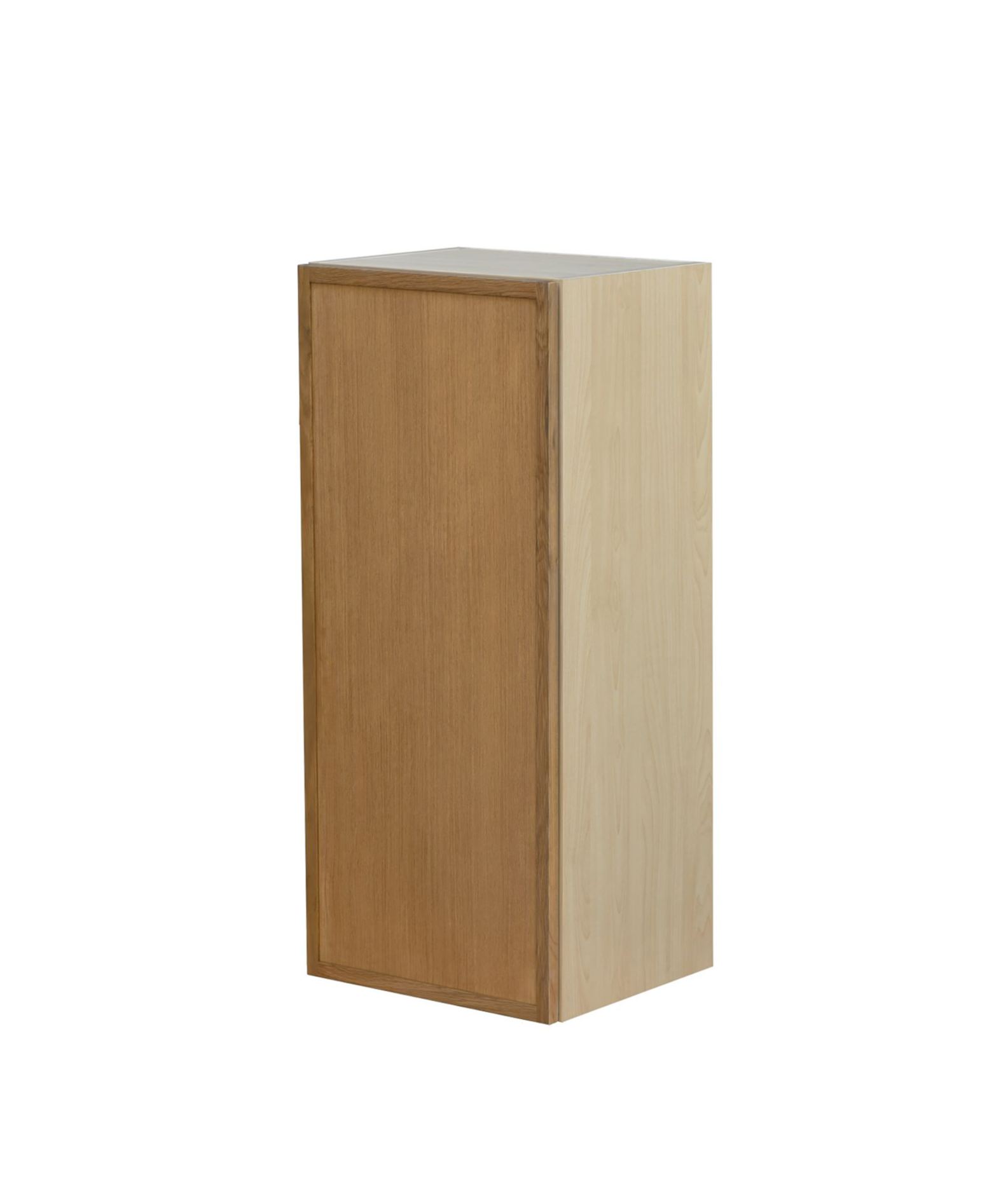Natural Box Oak Slim - 15"W × 36"H Standard Wall Cabinet 1-Door 3-Adjustable shelves