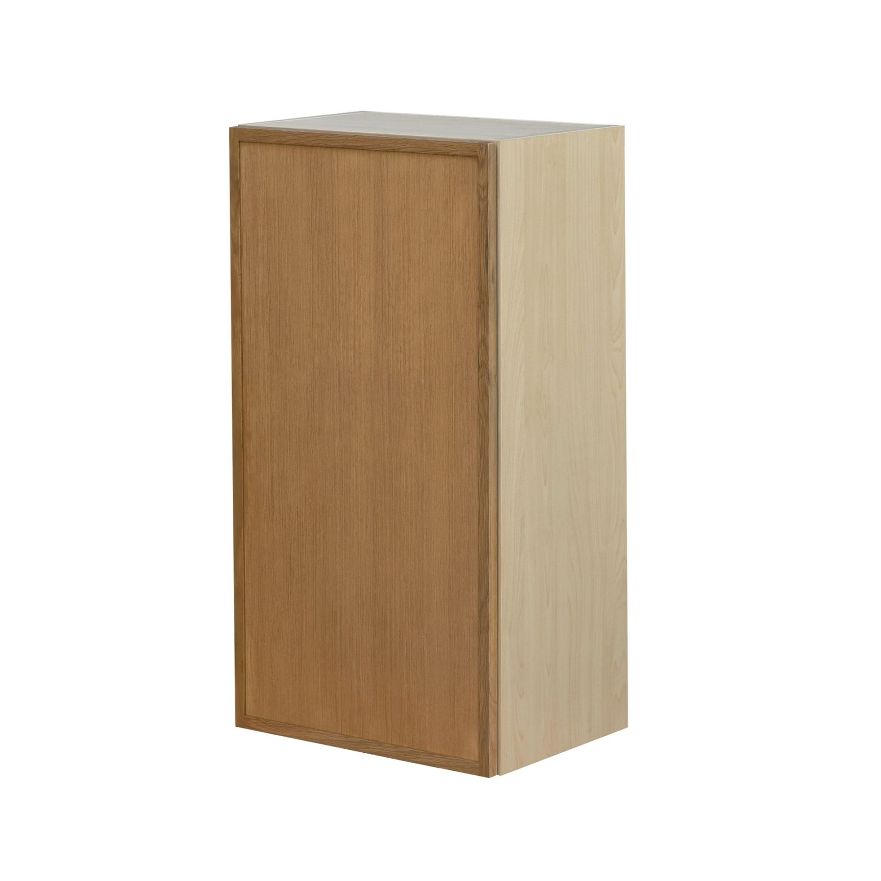 Shady Slim Oak - 21"W × 36"H Standard Wall Cabinet 1-Door 3-Adjustable shelves