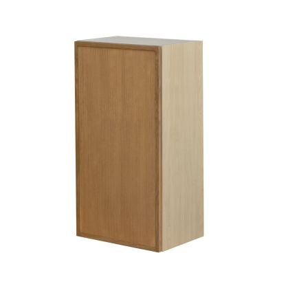 Shady Slim Oak - 21"W × 36"H Standard Wall Cabinet 1-Door 3-Adjustable shelves