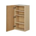 Shady Slim Oak - 21"W × 36"H Standard Wall Cabinet 1-Door 3-Adjustable shelves