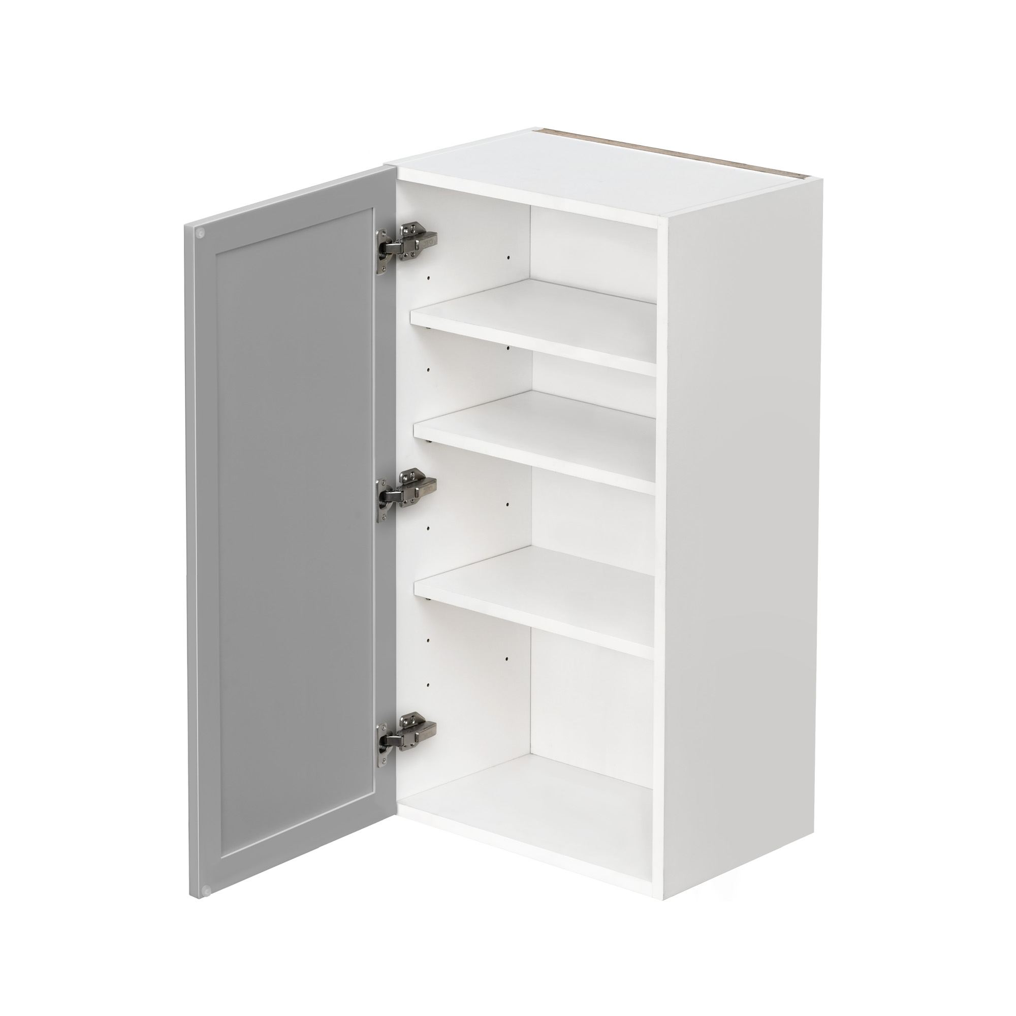 White Box Gray Slim - 21"W × 36"H Standard Wall Cabinet 1-Door 3-Adjustable shelves