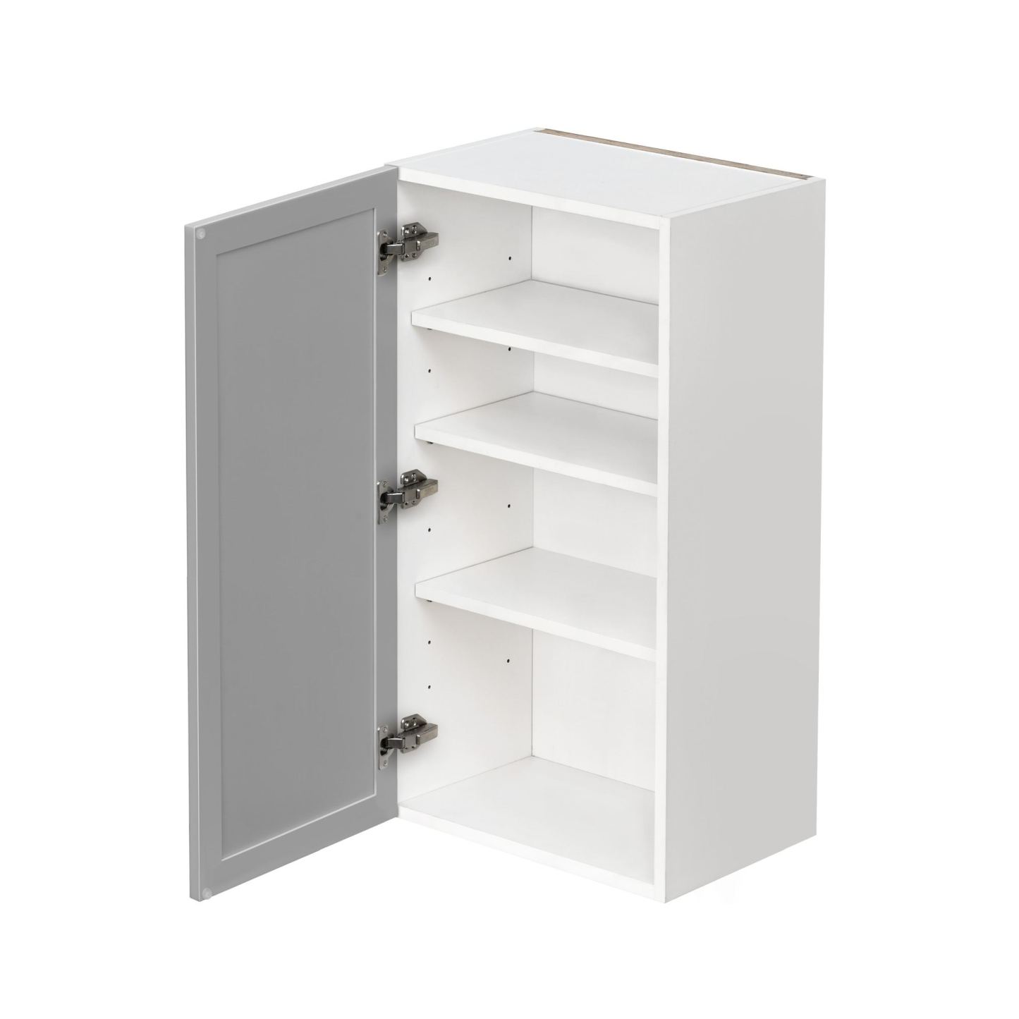 White Box Gray Slim - 21"W × 36"H Standard Wall Cabinet 1-Door 3-Adjustable shelves