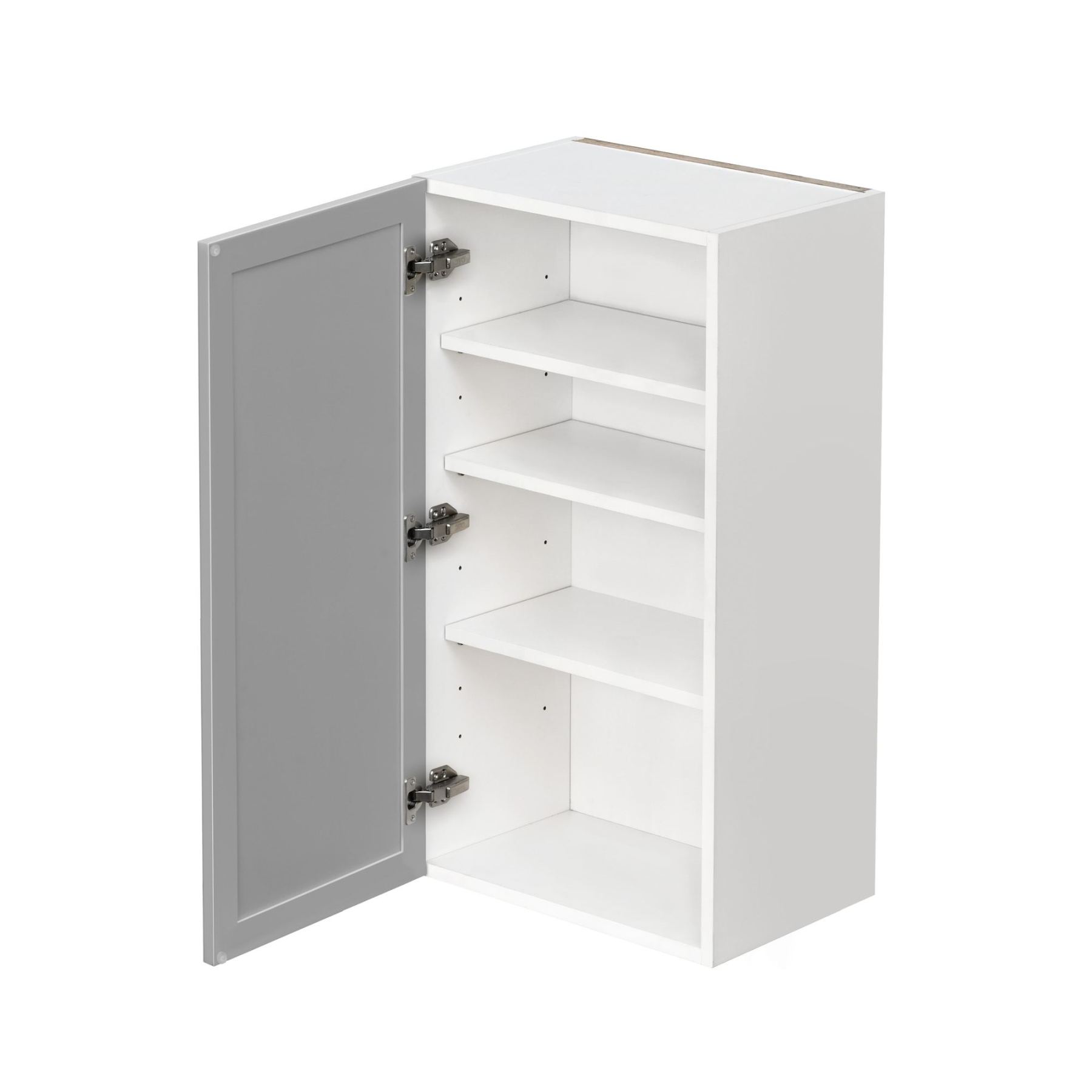 White Box Gray Slim - 21"W × 36"H Standard Wall Cabinet 1-Door 3-Adjustable shelves