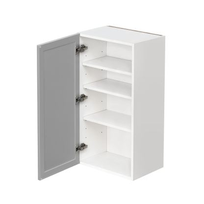 White Box Gray Slim - 21"W × 36"H Standard Wall Cabinet 1-Door 3-Adjustable shelves