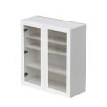 Mallorca White Shaker - 33"W x 36"H Glass Door Wall Cabinet