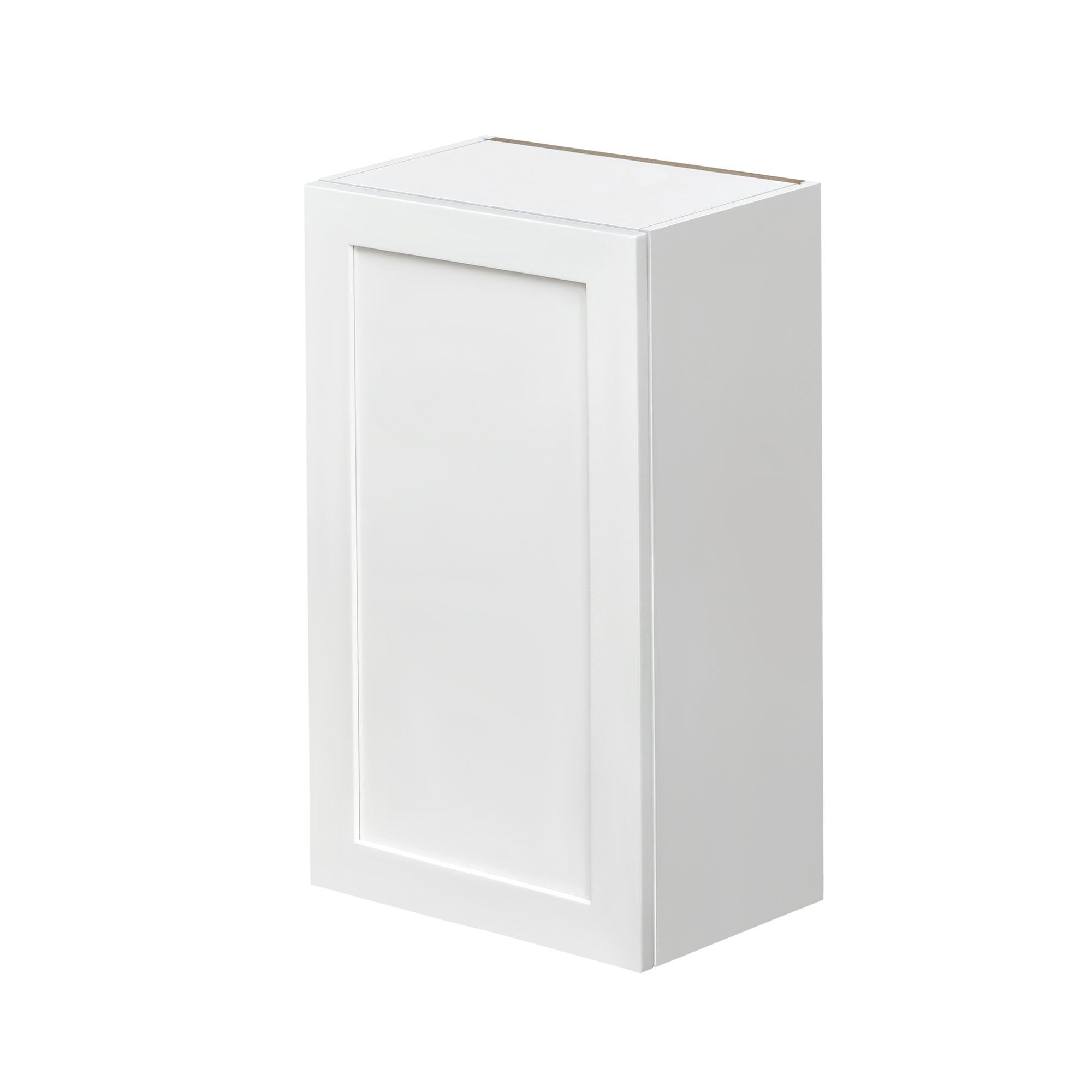 White Shaker - 21"W × 36"H Standard Wall Cabinet 1-Door 3-Adjustable shelves