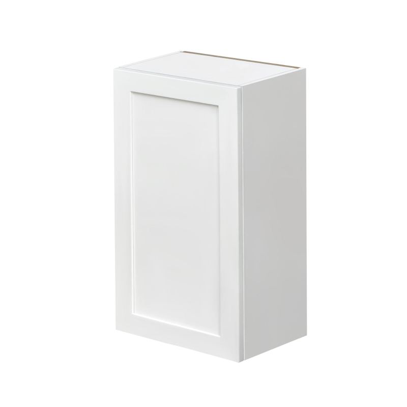 White Shaker - 21"W × 36"H Standard Wall Cabinet 1-Door 3-Adjustable shelves
