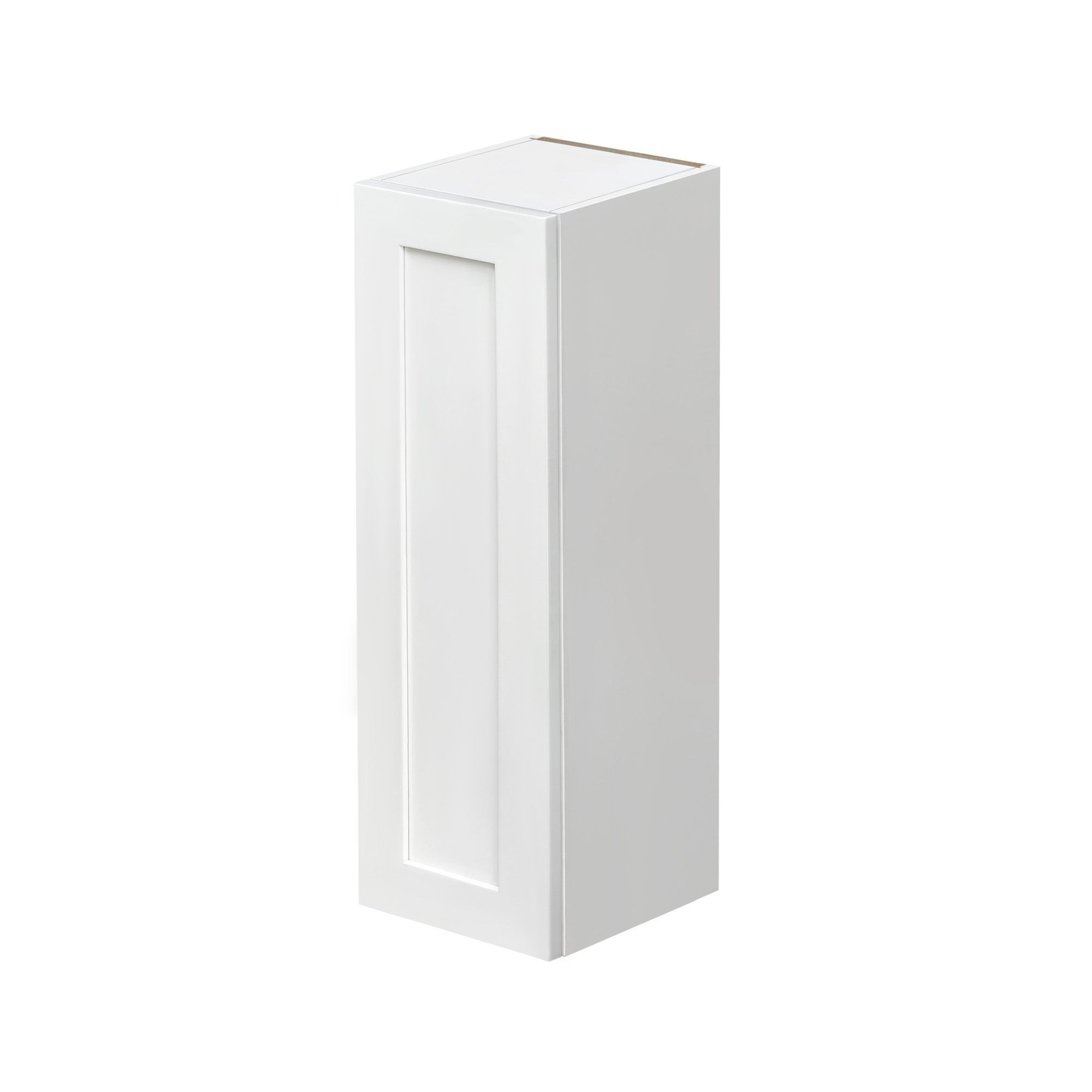 White Shaker - 9"W × 36"H Standard Wall Cabinet 1-Door 3-Adjustable shelves