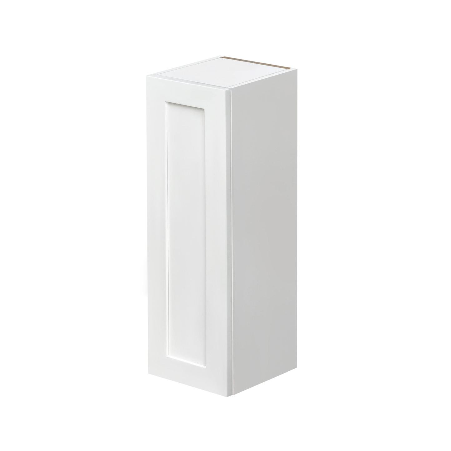 White Shaker - 9"W × 36"H Standard Wall Cabinet 1-Door 3-Adjustable shelves