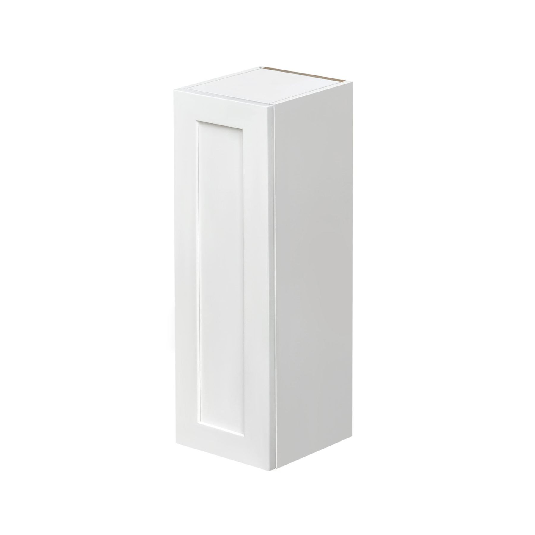 White Shaker - 9"W × 36"H Standard Wall Cabinet 1-Door 3-Adjustable shelves