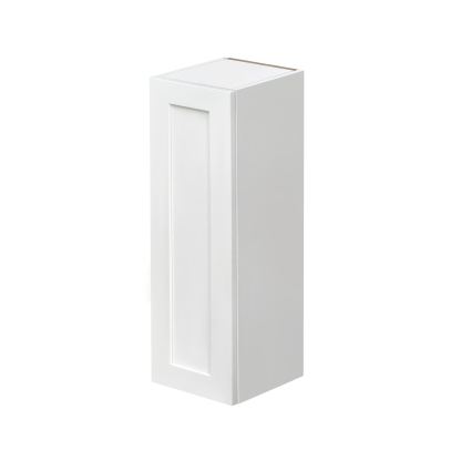 White Shaker - 9"W × 36"H Standard Wall Cabinet 1-Door 3-Adjustable shelves
