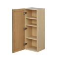 Shady Slim Oak - 12"W × 36"H Standard Wall Cabinet 1-Door 3-Adjustable shelves