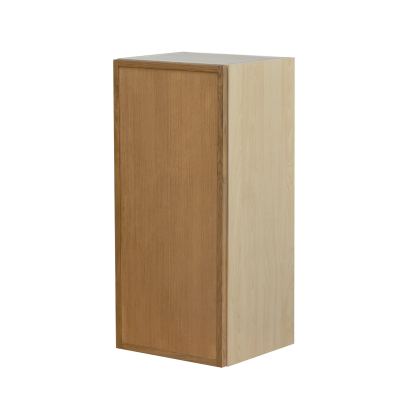 Shady Slim Oak - 18"W × 36"H Standard Wall Cabinet 1-Door 3-Adjustable shelves