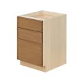 Shady Slim Oak - 21"W Drawer Base Cabinet 3-Drawers