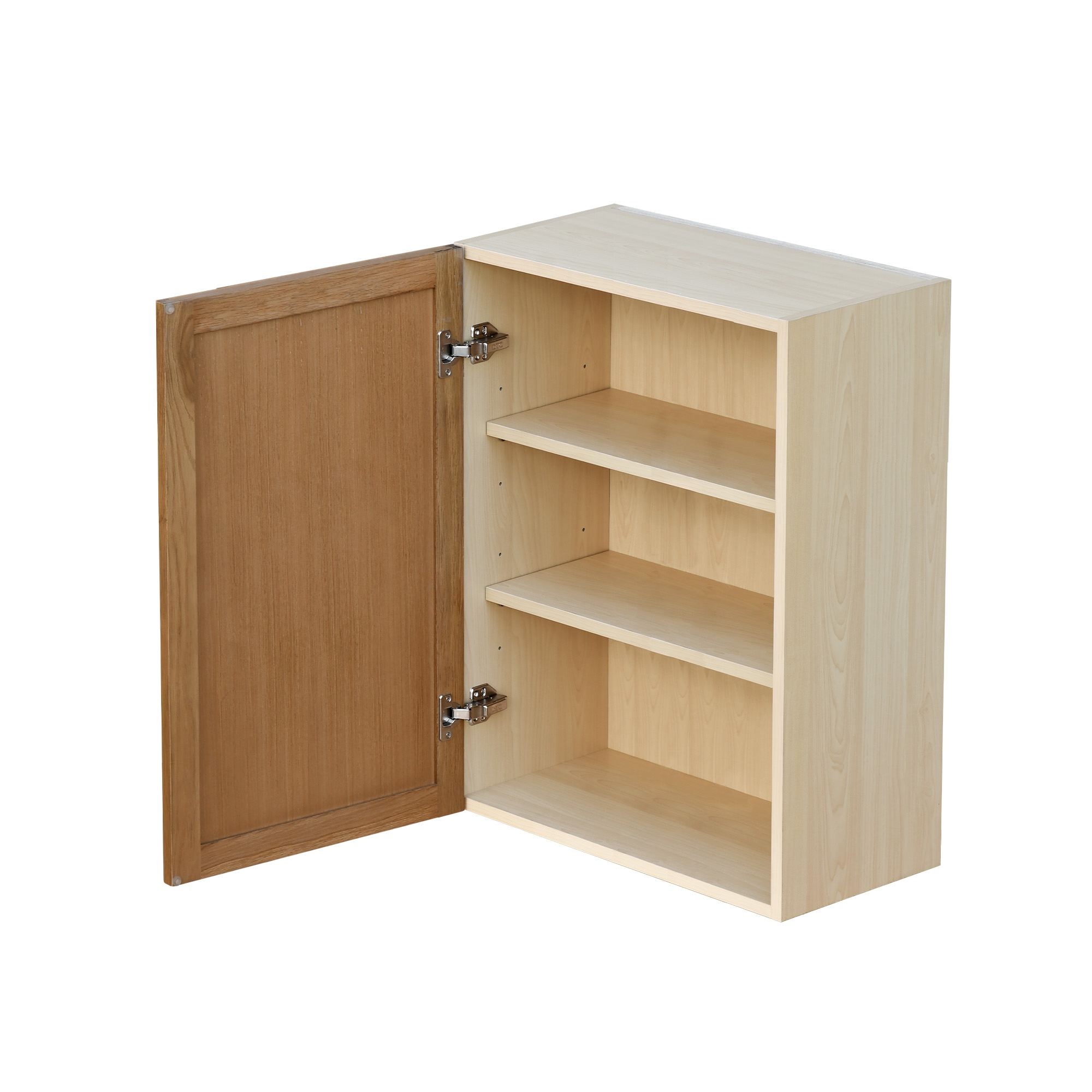 Shady Slim Oak - 21"W × 30"H Standard Wall Cabinet 1-Door 2-Adjustable Shelves