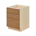 Shady Slim Oak - 24"W Drawer Base Cabinet 3-Drawers