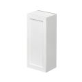 White Shaker - 12"W × 36"H Standard Wall Cabinet 1-Door 3-Adjustable shelves