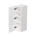 White Shaker - 12"W × 36"H Standard Wall Cabinet 1-Door 3-Adjustable shelves