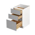 White Box Gray Slim - 12"W Drawer Base Cabinet 3-Drawers